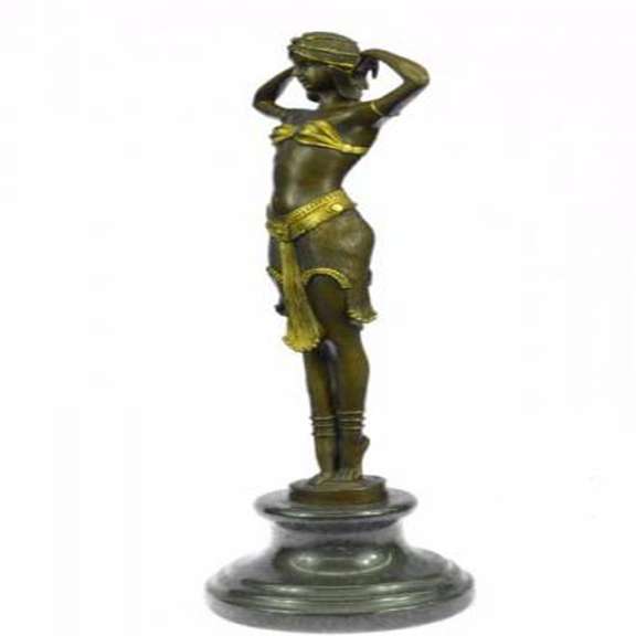 Art Nouveau Collector Collectible Semi Nude Dancer By Chiparus Bronze Sculpture
