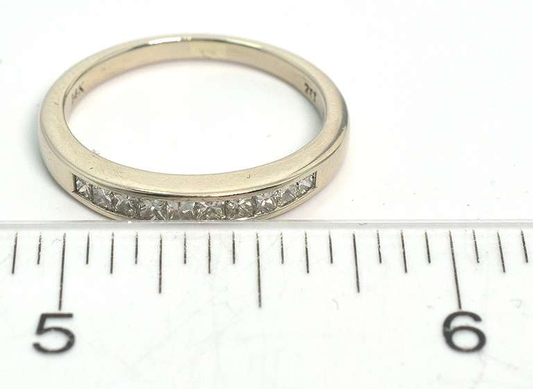 Invisible-Set Diamond Band in 14KT White Gold