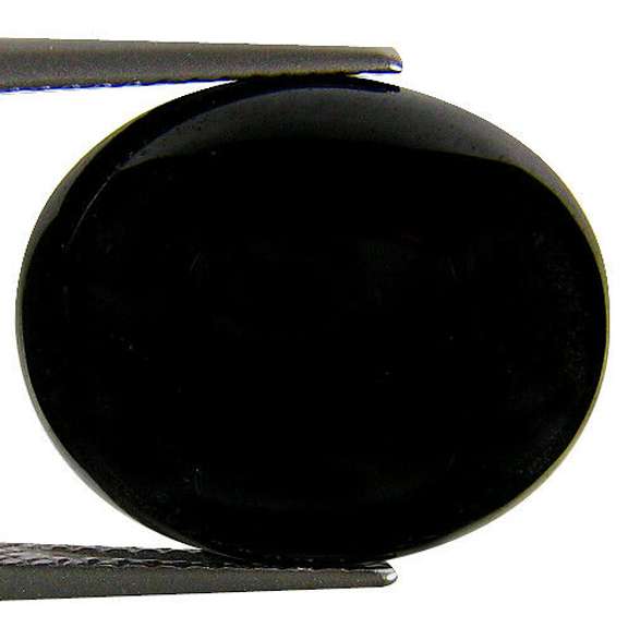 Diamond black 18.10ct cabochon cut Onyx