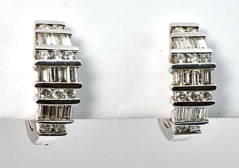 Tasteful Diamond Cluster Earrings