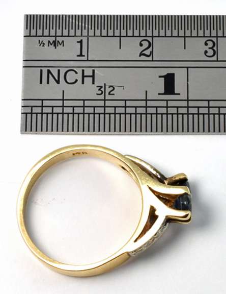Double Sapphire & Diamond Ring