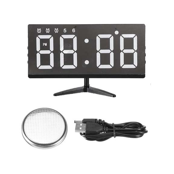 Frameless Mirror Touch Control Digital Alarm Clock