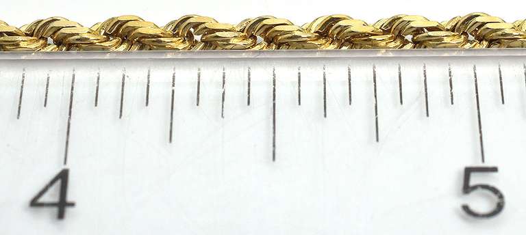 Heavy 19-Inch Rope Chain in 14KT Yellow Gold