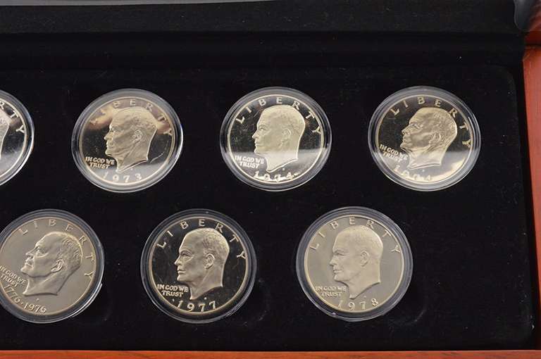 Lot (11) 1971-1978 Eisenhower Dollars - Proof Clad and Silver Set
