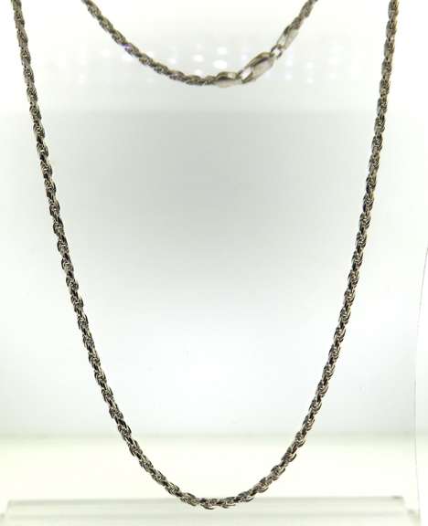 Sterling Silver Rope Chain Necklace