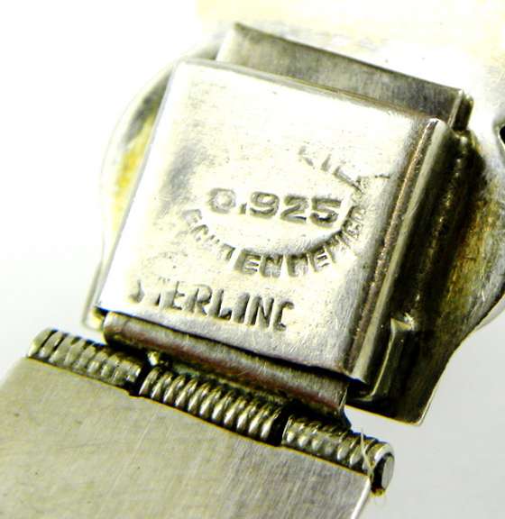 Vintage Mexican Sterling Abalone Hinged Bracelet