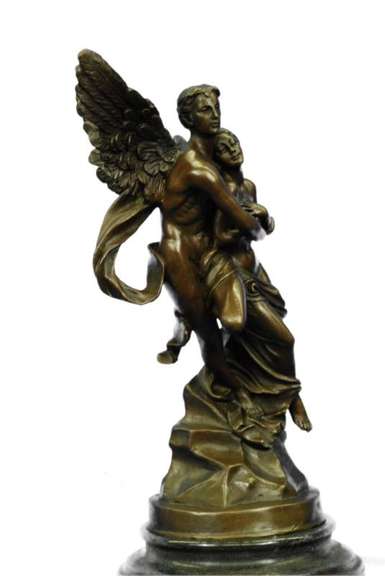 Bouguereau Lovely Sculpture of a Romantic Couple Bronze Sculpture