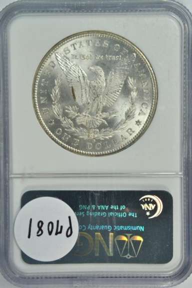 Near Gem BU 1879-S Morgan Silver Dollar. NGC MS64