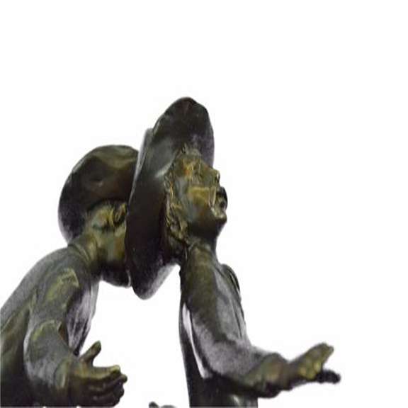 Wounded Bunkie Western Cowboy Bronze Sculpture