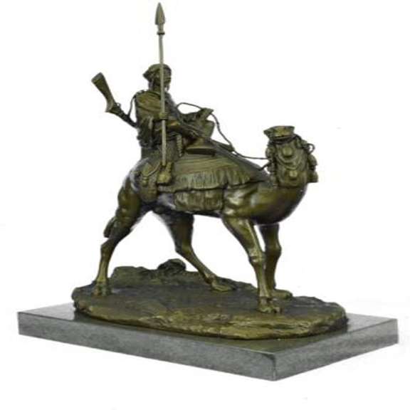 Leonard Camel Rider Pompeian Bronze Statue