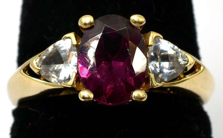 Incredible Garnet & Topaz Ring in 14KT