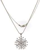 Charming Diamond Snowflake White Gold Necklace