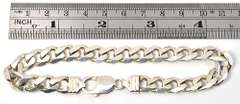 Man's Heavy Sterling Curb Link Bracelet