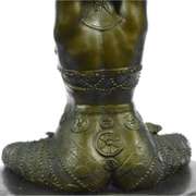 Lady Yoga Meditation Bronze Sculpture