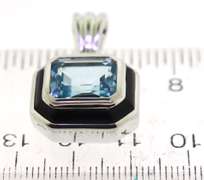 Sterling Silver Blue Topaz Pendant