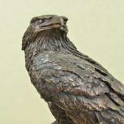 Flying Fishing Bald Eagle Patriotic Bronze Statue