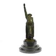Egyptian Dancer Bronze Sculpture on Marble Base Statue