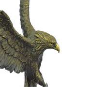 Swooping Eagle Catching Fish Wildlife Bronze Sculpture