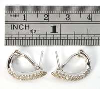 Lovely J Hoop Diamond Earrings