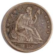1877 S Arrows Seated Half Dollar