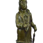 Woman Bronze Figurine on Marble Base Statue