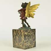 Angel Fairy Red Patins Bronze Statue