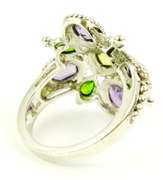 Brilliant Multi-Gemstone Sterling Ring, 11.25