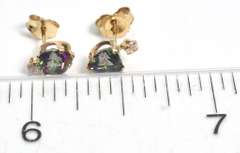 Mystic Topaz Stud Earrings in Gold