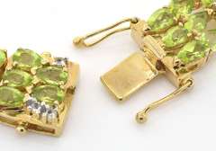 Absolutely Fascinating 48.31CTW Peridot & Topaz Necklace in Vermeil