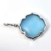 Enchanting Blue Topaz & Diamond Pendant in 14K WG