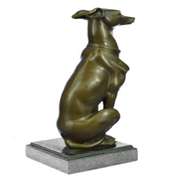 Abstract Modern Art Greyhound Grey Hound Dog Bronze Sculpture by Barye Statue