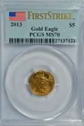 Flawless 2013 First Strike $5 Gold Eagle. PCGS MS70