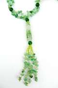 Showstopping Long Jade & Glass Beads Necklace