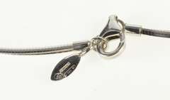 14K White Gold Layered Square Beaded Cocoon Statement Necklace