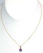 Lovely Amethyst Pendant & Chain, 14KT