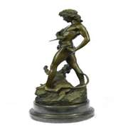 Lion Victory Bronze Figurine