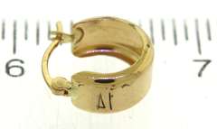 Simple 18kt Wide Huggie Earrings