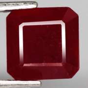Deep blood red 2.69ct emerald cut Ruby