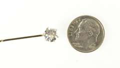 Gold Filled Retro Round Cubic Zirconia Solitaire Stick Pin