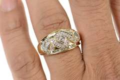 14K Yellow Gold 1.12 Ctw Diamond Encrusted Twist Band Ring