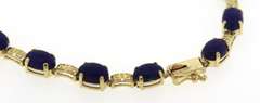 Exciting Oval Lapis Greek Key Line Bracelet