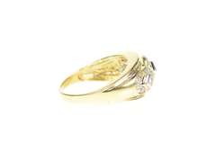 14K Yellow Gold 1.12 Ctw Diamond Encrusted Twist Band Ring