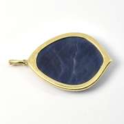 Pretty Sapphire & Diamond Pendant in 14K YG