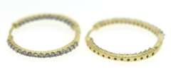 Sparkling 14kt YG Diamond Inside-Out Hoop Earrings