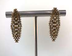 Flexible 14kt Gold Woven Earrings
