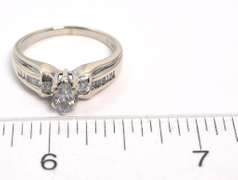 Sparkling Diamond Ring in 14KT White Gold