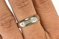 14K Yellow Gold 7.7mm Classic Diamond Men's Wedding Band Ring