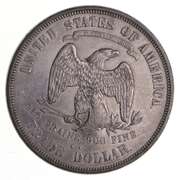 1875-CC Seated Liberty Silver Trade Dollar - Chop Mark