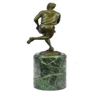 Rugby Player Trophy Bronze Statue