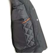 LEATHER VENTED SCOOTER JACKET W/ STRIPES